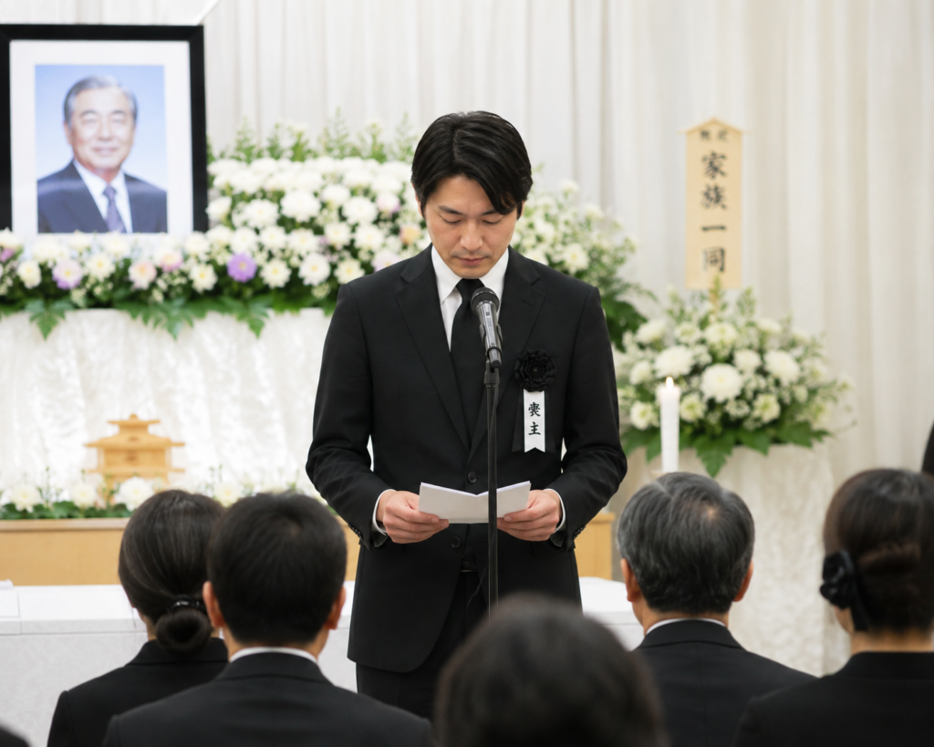 告別式の喪主挨拶 長男